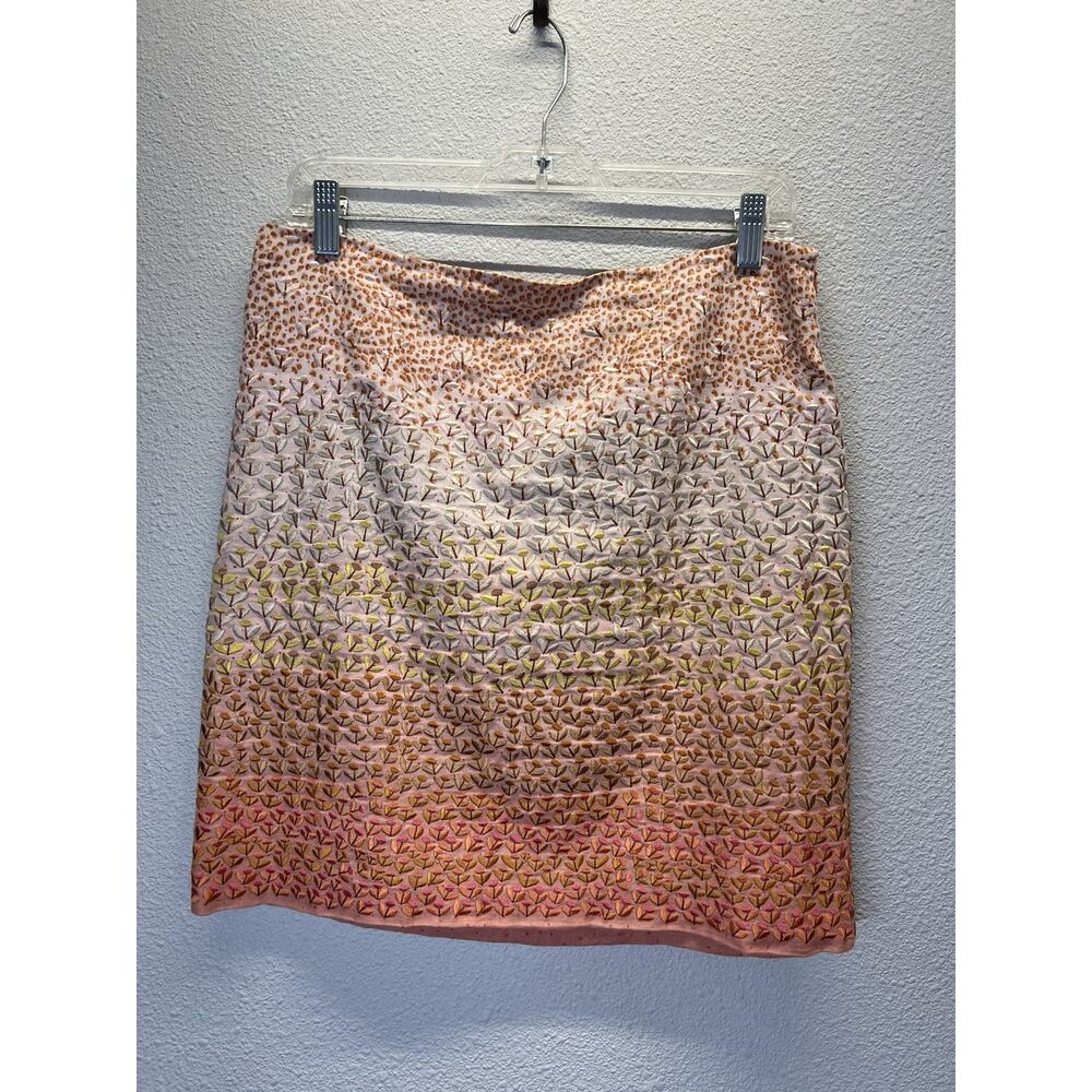 HD in Paris Textured Mini Skirt Multicolor Orange Pink Size 10